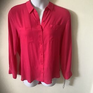 Apt. 9 Women's Vibrant Pink Button-Down Shirt